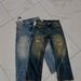 Men's Clothing Washed Cat Whiskers Retro Distressed Jeans American Style Straight Leg Low Rise Trousers_viptrois.com