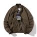 Men's Clothing Japanese Simple Couple Baseball Cotton Jacket Men's And Women's Gray Workwear Pilot Jacket Plus Cotton Thickening Autumn And Winter_viptrois.com