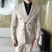 CT Two-Piece Set For Men Performance Formal Wear Host Stage Photo Studio Wedding Double-Breasted Men's Suit_viptrois.com