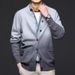 Men's Slim-Fit Gradient V-Neck Cardigan – Korean-Style Knit Sweater For Autumn, Casual Lightweight Pullover_viptrois.com