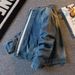 Trendy Men's Long Sleeved Loose Casual Spring Denim Jacket With Collar, Workwear Jacket, Light Blue Top, High-End_viptrois.com