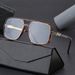 Men's Sunglasses New Large Frame Women's Sunglasses High End Fashion Simple Plain Glasses_viptrois.com