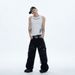 Men's American Streetwear Slim Fit Ribbed Tank Top With Honeysuckle Cross Print, Breathable Summer Workout Shirt_viptrois.com