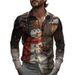 Seasonal Fashion Christmas Mens Shirt Spring Single Breasted Lapel Design Shirt New Daily Fashion Casual Loose Comfortable_viptrois.com