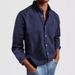Men's Clothing Men's Retro Long Sleeve Shirt Solid Color Lapel Style Men's Clothing For Formal & Casual For Men_viptrois.com