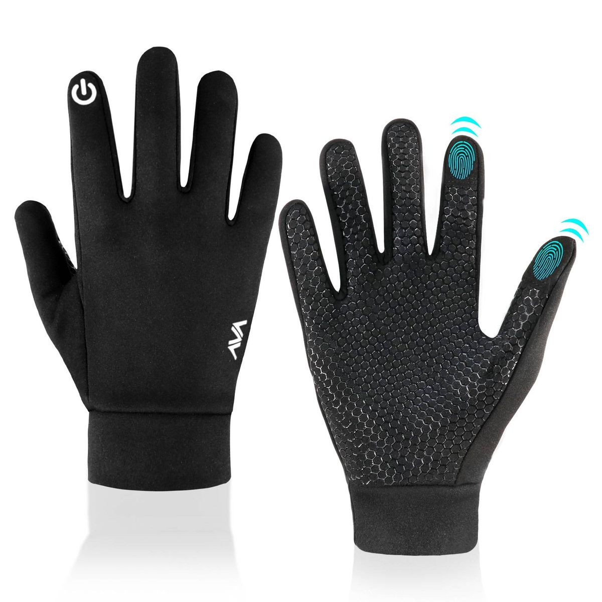 Children's outdoor cycling gloves Warm cycling running all finger anti-slip waterproof touch screen gloves_viptrois.com