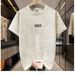 2025 Men's Summer Short Sleeve New T-Shirt Fashion Letter Smudge Top Crew Neck Versatile Half Sleeve T-Shirt_viptrois.com