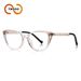 Two Circles New Cat Eye TR90 Plain Glasses Ladies Butterfly Frame Plain Glasses Frame LS019_viptrois.com