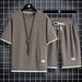 2025 Short-sleeved Sportswear Men's Summer Fashion Casual Shirt, Men's T-shirt And Shorts Set Two-piece Set_viptrois.com