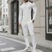 Men's Waffle Knit Henley Shirt & Pants Set - Long Sleeve High Neck Two-Tone Button Fall Outfit (Khaki, White, Gray, Burgundy, Dark Green) S-XXXL_viptrois.com