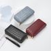 Wallet Card Cases Women Wallet Simple TextureFashion Popular Crocodile Pattern Pu Double Zipper Clutch Bag_viptrois.com