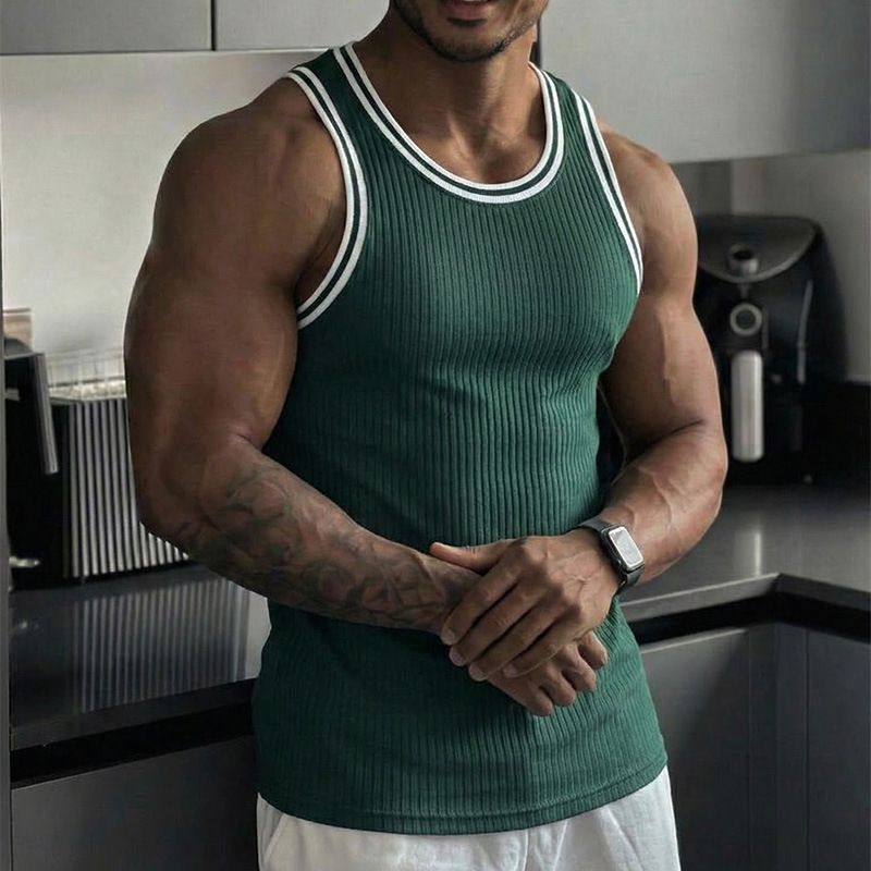 Men's Athletic Performance Sleeveless Shirt – Quick-Dry & Breathable Workout Tank Top (Solid & Color-Blocked, Sizes S-Xxl)_viptrois.com