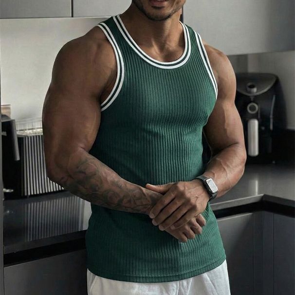 Men's Athletic Performance Sleeveless Shirt – Quick-Dry & Breathable Workout Tank Top (Solid & Color-Blocked, Sizes S-Xxl)_viptrois.com
