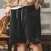 Men’s Clothing Heavyweight Work Shorts Men Summer Ins Trend Retro Corduroy Trendy Men's Casual Shorts_viptrois.com