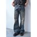 Men's Clothing American Retro Flared Jeans New Autumn Style High Waist Elastic Slim Fit Floor-length Pants_viptrois.com