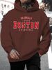 Men's Autumn And Winter Casual Fashion Loose Hooded Sweatshirt Boston Letter Pattern Print Warm Long Sleeved Pullover_viptrois.com