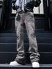 Men's Skinny Elastic Jeans Black White Casual Pants Mid Waist Zipper Fly Denim Spring Trendy Vintage High Street Style_viptrois.com