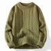 Cozy Cable Knit Sweater Women Men Oversized Christmas Couple Pullover Winter Warm Soft Casual Tops_viptrois.com