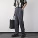 Men's Straight Leg Dress Pants Summer Style High End Feel Wide Leg Black Suit Loose Fit Versatile Casual Long Pants_viptrois.com