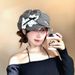 Cute Polka Dot Puppy Plaid Beret For Women, Spring And Summer Thin Style, Face-Slimming Octagonal Hat, Large Head_viptrois.com