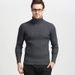 Men's High Neck Sweater – Slim Fit Ribbed Knit Pullover (M-3XL) | Machine Washable & Versatile Casual Wear_viptrois.com