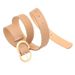 women's belt, simple and versatile double D alloy pin buckle imitation leather jeans belt _viptrois.com