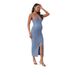 Maternity Dress European And American Sexy Hem Slit Button Maternity Dress Fashionable Maternity Suspender Dress_viptrois.com