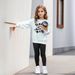 Mother & Kids INS Girls Letter Pattern Printed Casual Sweatshirt And Leggings Girls Spring Suit_viptrois.com