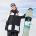 Unisex Color-Block Ski Jacket - 10000mm Waterproof & Windproof For Snowboarding Skiing - 5 Vibrant Two-Tone Designs_viptrois.com