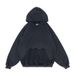 2026 Autumn Winter New Paris Plain Washed Vintage Distressed Hooded Sweatshirt_viptrois.com