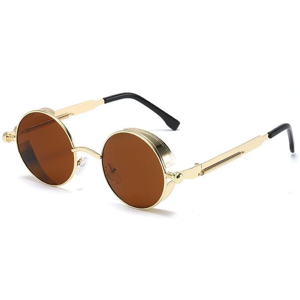 Unisex Steampunk Fashionable Round Retro Glasses Trendy Trendy Sunglasses For Men And Women_viptrois.com
