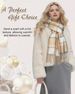 YSense Women's Long Plaid Blanket Scarf Chunky Oversized Winter Fall Warm Big Tartan Scarves Wrap Shawl Ladies Gifts_viptrois.com