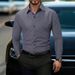 Men's Long Sleeved Shirt Fashion Dark Plaid Casual Shirt Men_viptrois.com