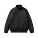 Men's Heavy Duty Work Jacket With Fleece Lining, Winter Water-Resistant Cotton Utility Coat, Relaxed Fit Military Green Outerwear For Cold Weather_viptrois.com
