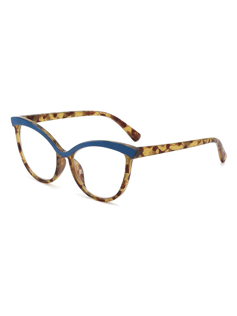 Anti Blue Light Glasses Fashion Cat Eye Glasses Frame Female Internet Celebrity Same Style Reading Glasses Leopard Print Flat Glasses T1375_viptrois.com