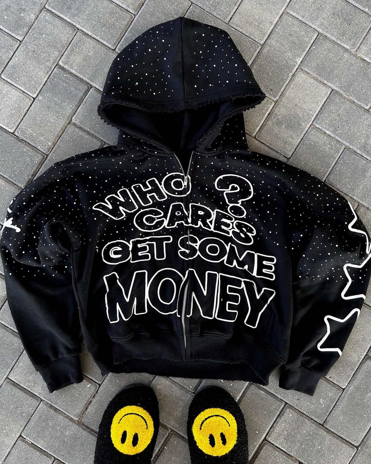 Men's 3D Print Zip-Up Hoodie - Streetwear Jacket With Bold Graphics, Oversized Fit (Black, S-XL)_viptrois.com