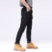 Biker Jeans Men's Stretch Slim Pants Fashion Brand Small Straight Pants Street Fashion Small Black Pants_viptrois.com