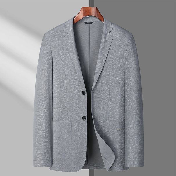 Men's single breasted suit sunscreen fat casual thin suit_viptrois.com
