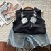 Kid's Clothing Boys cartoon headphones print sleeveless T-shirt pure cotton baby casual handsome little boy street vest_viptrois.com