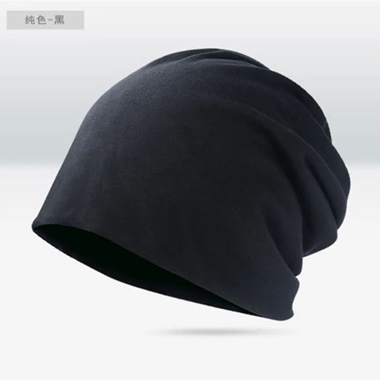 Autumn Winter Pullover Knitted Warm Outdoor Women's Slouchy Head Cover Sleep Running Men's Hat_viptrois.com
