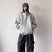 Wool Acetic Acid Blended Warm Heavy Pullover Top Half Zipper Loose Sweater Men_viptrois.com