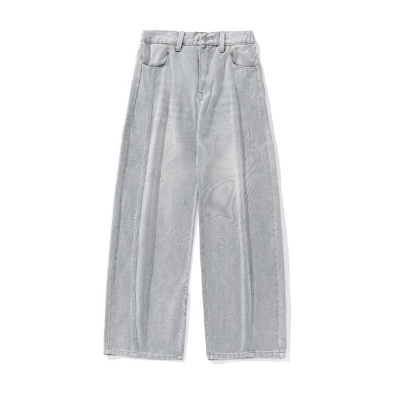Men's Clothing Loose Fitting Washed Jeans For Men, New Spring And Summer Styles, Side Split Design, Carrot Pants, American Retro Trousers_viptrois.com
