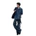 Men's Clothing Retro Deconstructed Shoulder Pad Short Sleeved Shirt For Men In Summer Old Washed Tie Dye Design Shirt Niche Jacket_viptrois.com