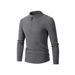 Men’s Half-Zip Cable Knit Sweater – Winter Warm Stand Collar Pullover (Grey/Black/Khaki/Army Green/Blue)_viptrois.com