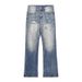 Men's Clothing American Style Gradient Washed Ripped Jeans Men's Retro Light Color Flared Hip Hop Casual Pants_viptrois.com
