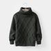 Mother & Kids 2024 New Children's Turtleneck Chunky Fall/Winter Jumper With Extra Pile For Kids_viptrois.com