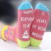 Birthday knitted cotton socks sole creative copywriting adhesive floor socks_viptrois.com