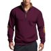 Men's Clothing Hot Selling Autumn New Men's Casual Pullover Zipper Sweatshirt Henry Collar American Jacket Men_viptrois.com