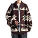 Men's Plus Size Knit Cardigan Sweater - Ethnic Pattern, Business Casual, Breathable & Machine Washable (Black, Coffee, Wine Red)_viptrois.com