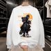 Men's Clothing Autumn Sweatshirt Slim Casual Round Neck Plus Velvet Pullover Long Sleeve Jacket Top_viptrois.com
